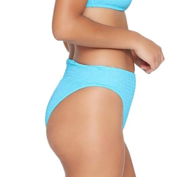 NEW l*space Barlette Bitsy Cut Swim Bright Teal Blue Bikini Bottoms XS - Picture 2 of 7